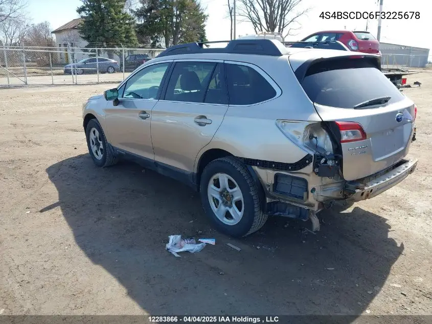 2015 Subaru Outback 2.5I Touring Package VIN: 4S4BSCDC6F3225678 Lot: 12283866