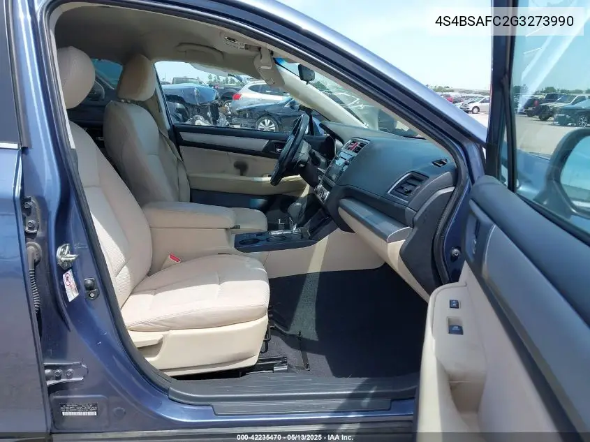 2016 Subaru Outback 2.5I Premium VIN: 4S4BSAFC2G3273990 Lot: 42235470