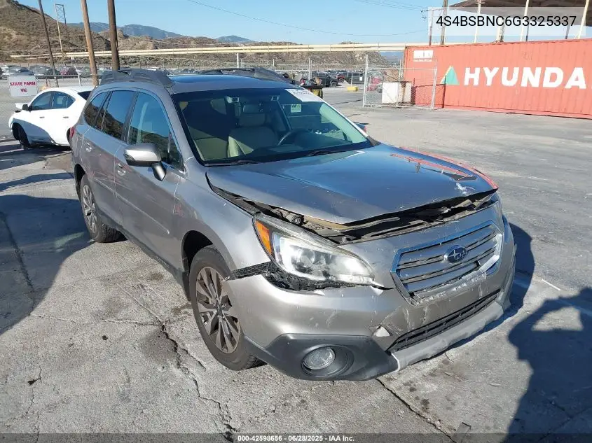 2016 Subaru Outback 2.5I Limited VIN: 4S4BSBNC6G3325337 Lot: 42598656