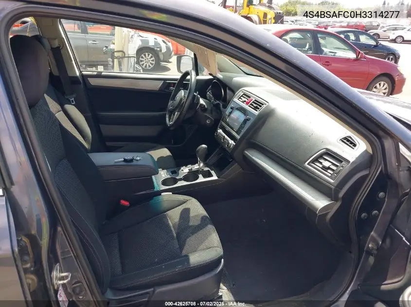 2017 Subaru Outback 2.5I Premium VIN: 4S4BSAFC0H3314277 Lot: 42625708
