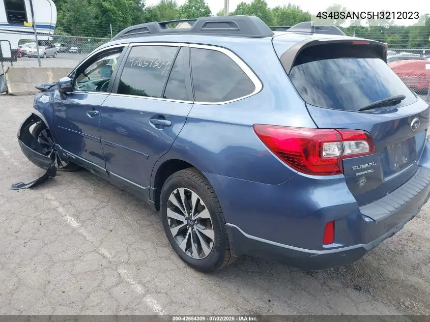 2017 Subaru Outback 2.5I Limited VIN: 4S4BSANC5H3212023 Lot: 42654309