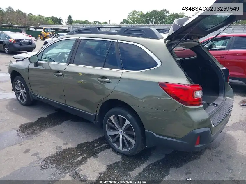2018 Subaru Outback 2.5I Premium VIN: 4S4BSACC2J3259549 Lot: 42594266