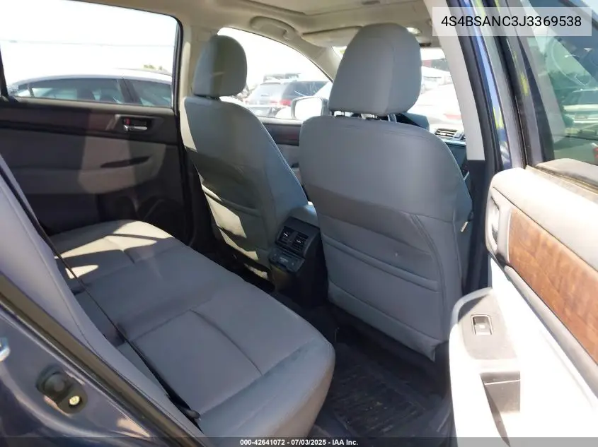 2018 Subaru Outback 2.5I Limited VIN: 4S4BSANC3J3369538 Lot: 42641072