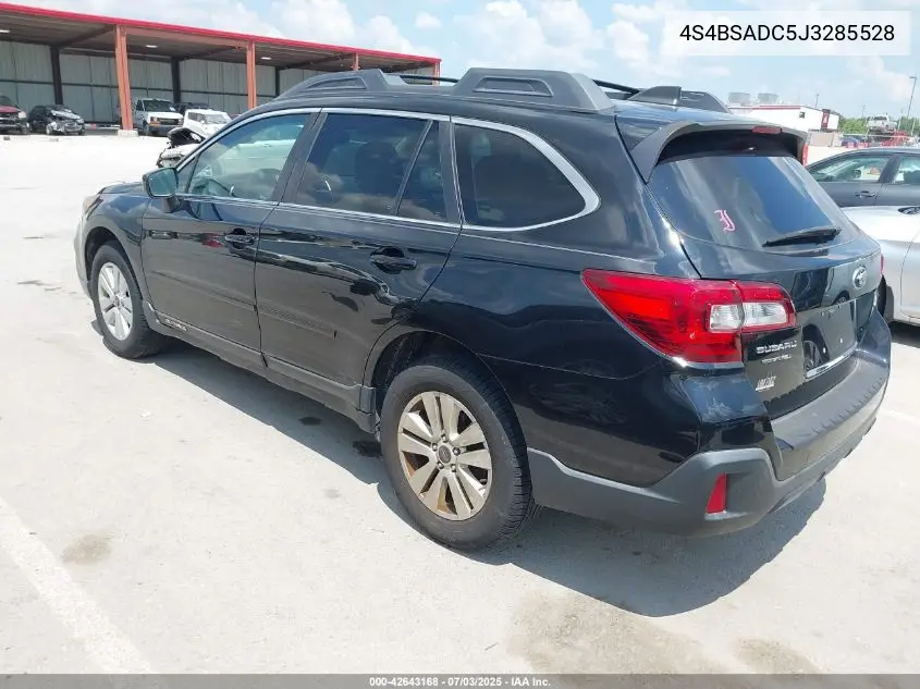 2018 Subaru Outback 2.5I Premium VIN: 4S4BSADC5J3285528 Lot: 42643168