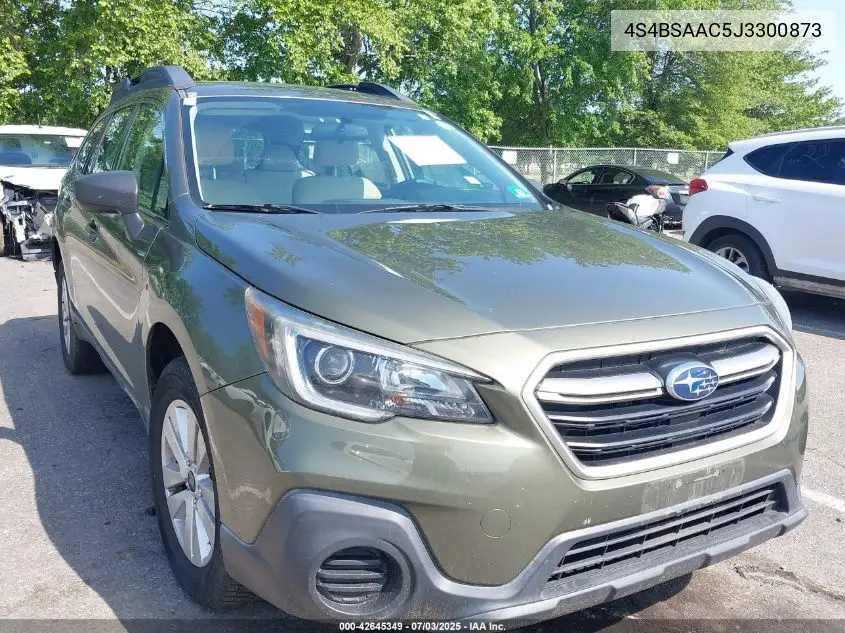 2018 Subaru Outback 2.5I VIN: 4S4BSAAC5J3300873 Lot: 42645349