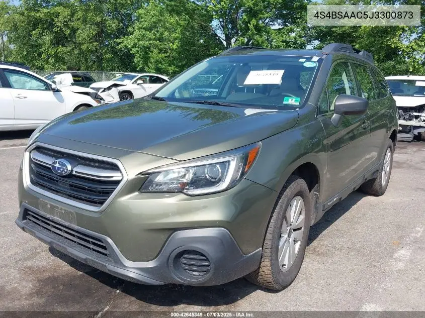 2018 Subaru Outback 2.5I VIN: 4S4BSAAC5J3300873 Lot: 42645349
