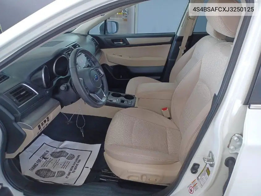 2018 Subaru Outback 2.5I Premium VIN: 4S4BSAFCXJ3250125 Lot: 42673013