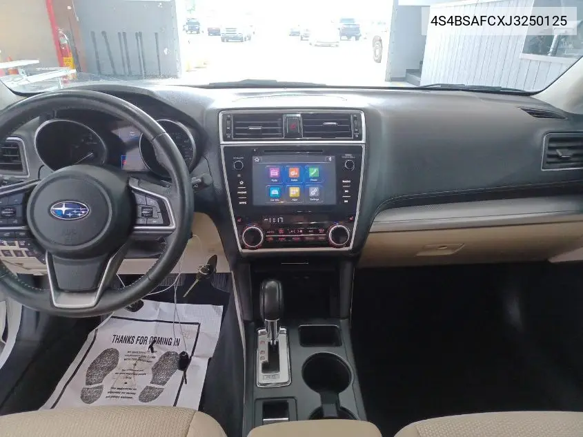 2018 Subaru Outback 2.5I Premium VIN: 4S4BSAFCXJ3250125 Lot: 42673013