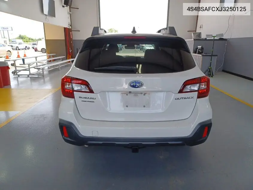 2018 Subaru Outback 2.5I Premium VIN: 4S4BSAFCXJ3250125 Lot: 42673013
