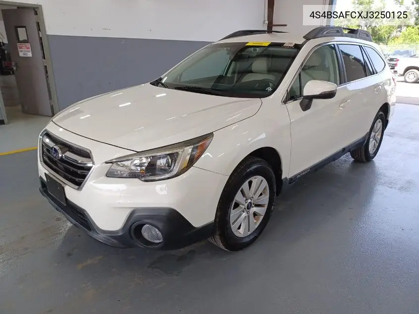 2018 Subaru Outback 2.5I Premium VIN: 4S4BSAFCXJ3250125 Lot: 42673013