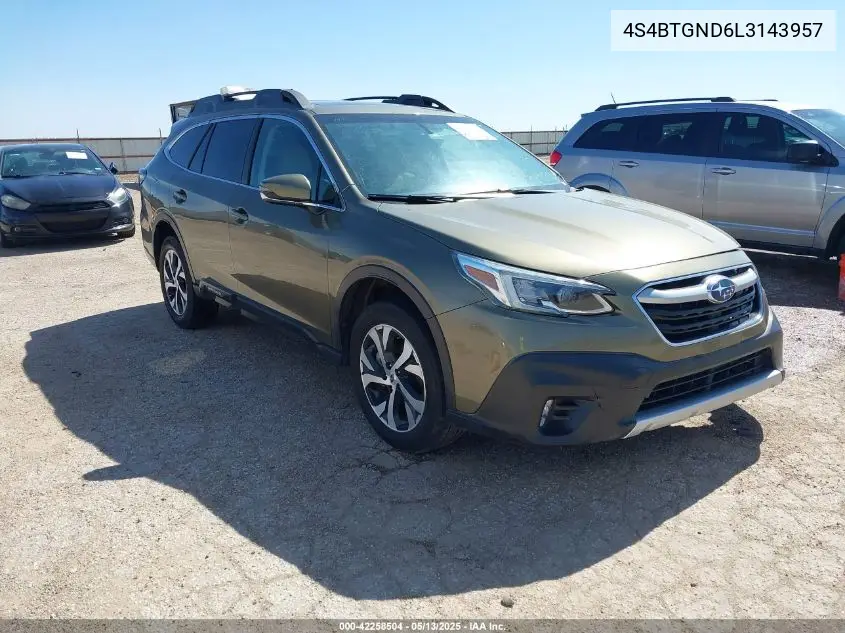 2020 Subaru Outback Limited Xt VIN: 4S4BTGND6L3143957 Lot: 42258504