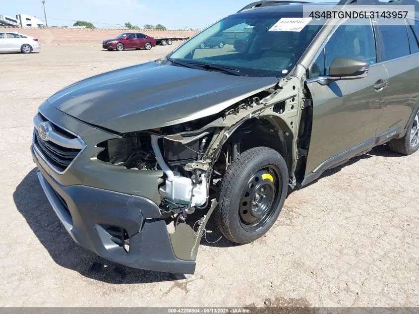 2020 Subaru Outback Limited Xt VIN: 4S4BTGND6L3143957 Lot: 42258504
