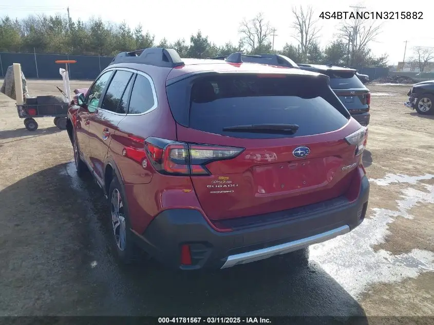 2022 Subaru Outback Limited VIN: 4S4BTANC1N3215882 Lot: 41781567