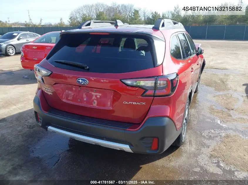 2022 Subaru Outback Limited VIN: 4S4BTANC1N3215882 Lot: 41781567