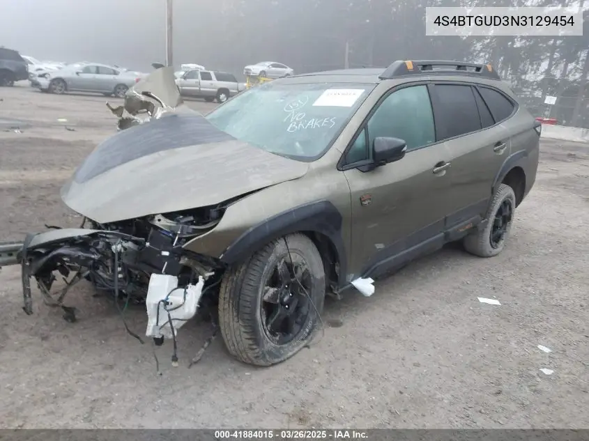 2022 Subaru Outback Wilderness VIN: 4S4BTGUD3N3129454 Lot: 41884015
