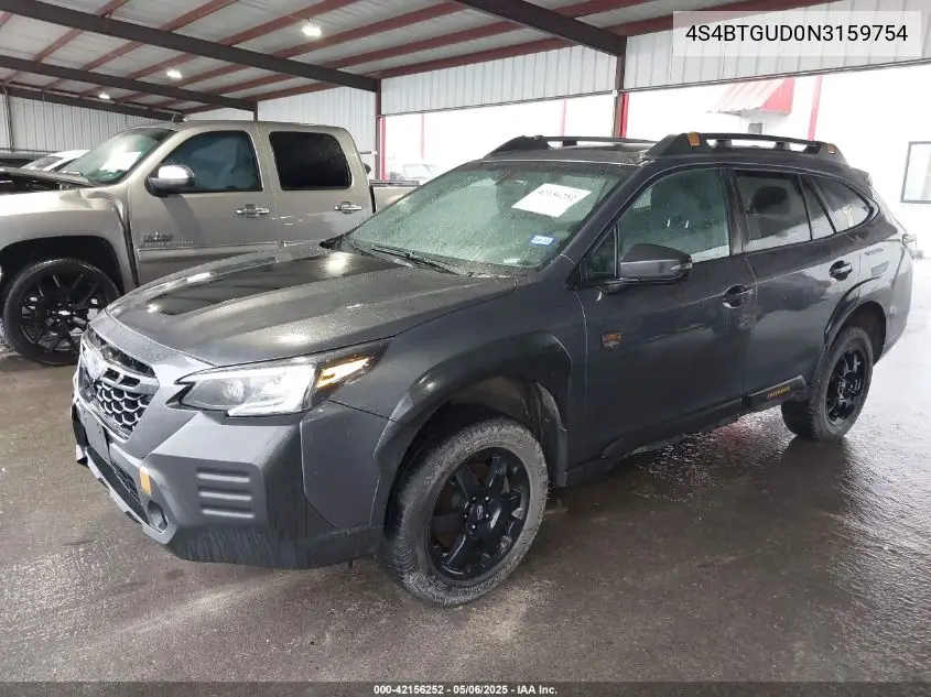 2022 Subaru Outback Wilderness VIN: 4S4BTGUD0N3159754 Lot: 42156252