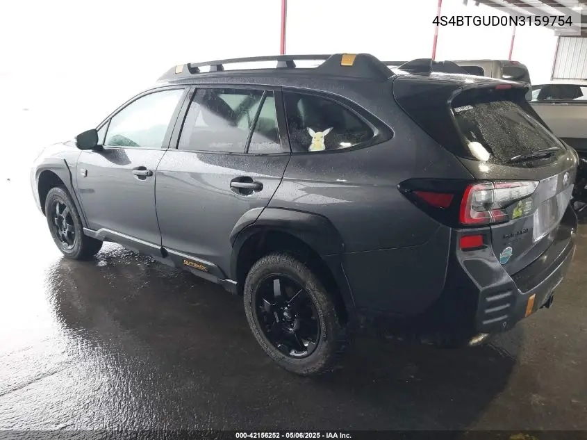 2022 Subaru Outback Wilderness VIN: 4S4BTGUD0N3159754 Lot: 42156252