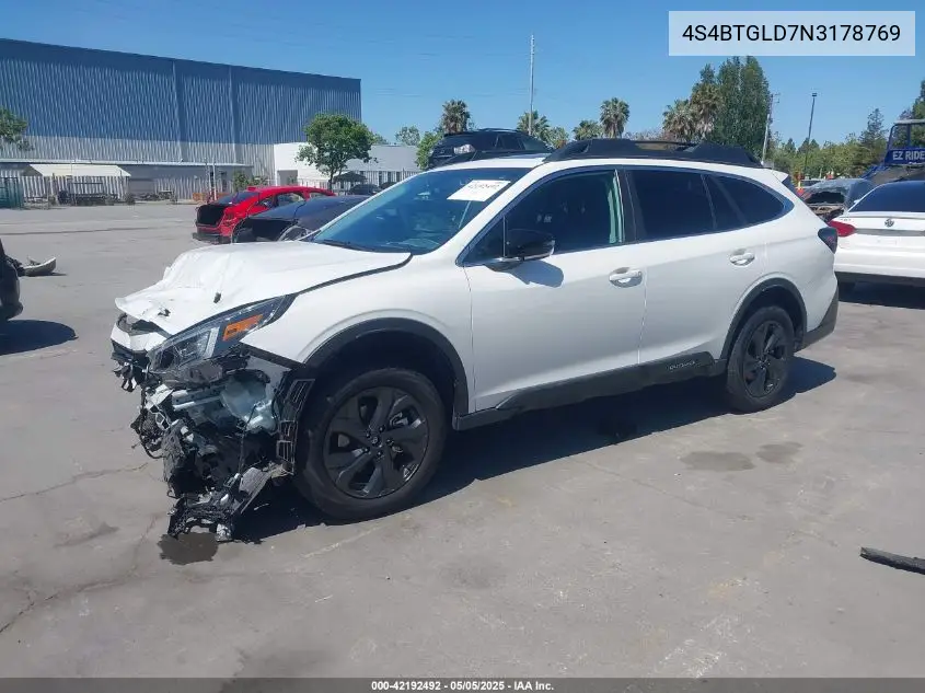 2022 Subaru Outback Onyx Edition Xt VIN: 4S4BTGLD7N3178769 Lot: 42192492