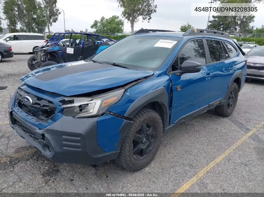 2022 Subaru Outback Wilderness VIN: 4S4BTGUD9N3208305 Lot: 42194692