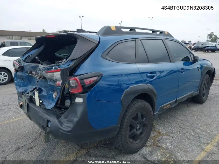 2022 Subaru Outback Wilderness VIN: 4S4BTGUD9N3208305 Lot: 42194692