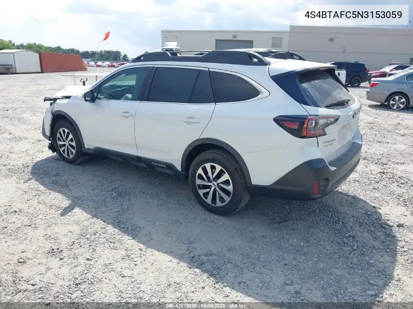 2022 Subaru Outback Premium VIN: 4S4BTAFC5N3153059 Lot: 42219220
