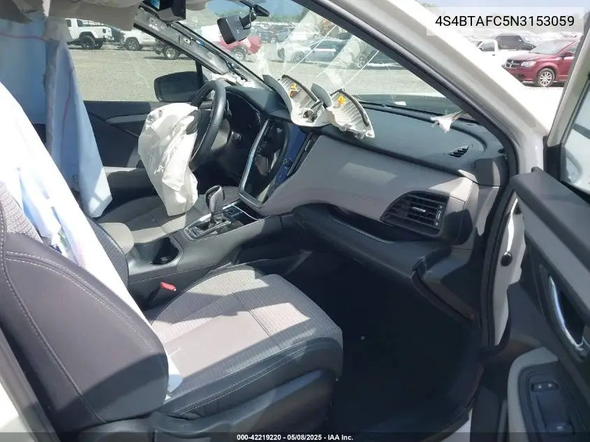2022 Subaru Outback Premium VIN: 4S4BTAFC5N3153059 Lot: 42219220