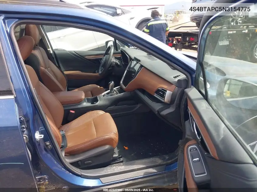 2022 Subaru Outback Touring VIN: 4S4BTAPC5N3154775 Lot: 42227393