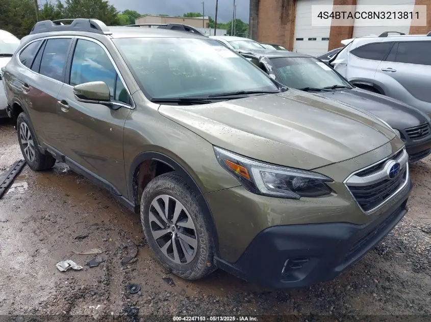 2022 Subaru Outback Premium VIN: 4S4BTACC8N3213811 Lot: 42247153