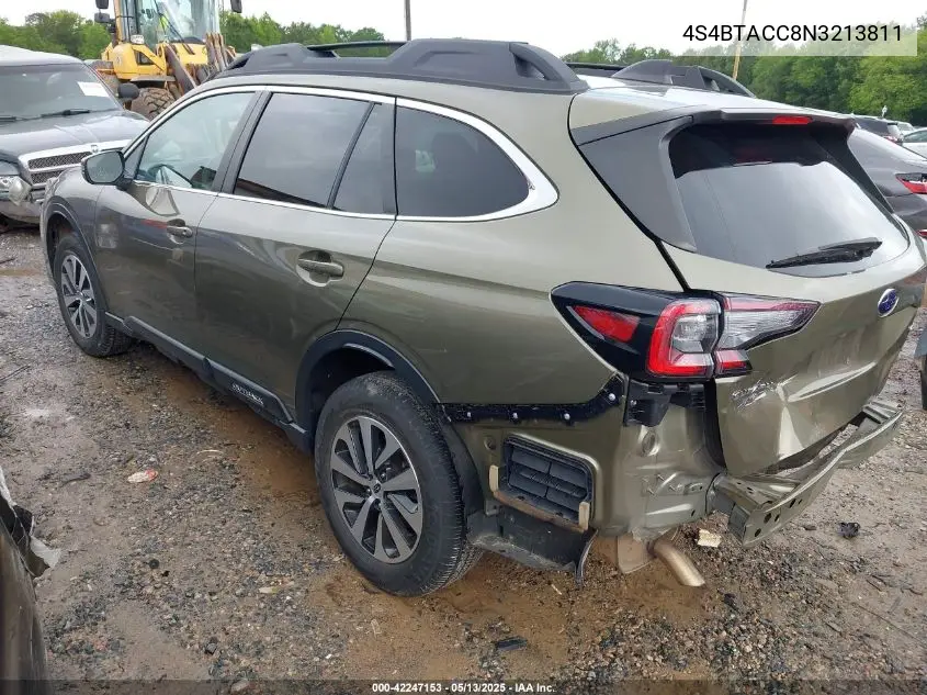 2022 Subaru Outback Premium VIN: 4S4BTACC8N3213811 Lot: 42247153