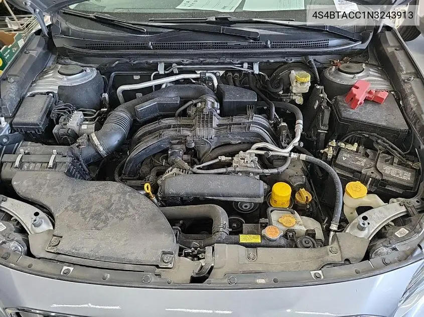 2022 Subaru Outback Premium VIN: 4S4BTACC1N3243913 Lot: 42254585