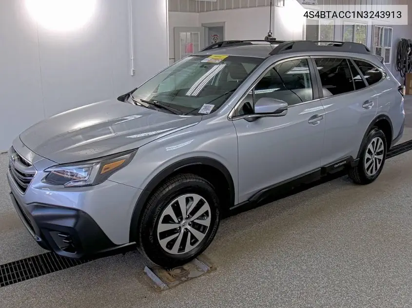 2022 Subaru Outback Premium VIN: 4S4BTACC1N3243913 Lot: 42254585
