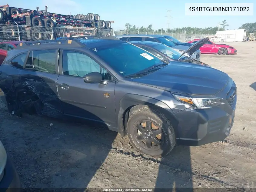 2022 Subaru Outback Wilderness VIN: 4S4BTGUD8N3171022 Lot: 42495614