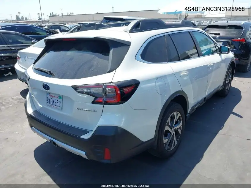 2022 Subaru Outback Limited VIN: 4S4BTANC3N3128968 Lot: 42507507
