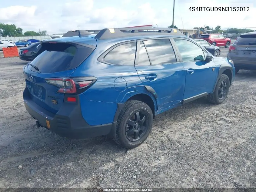 2022 Subaru Outback Wilderness VIN: 4S4BTGUD9N3152012 Lot: 42509460