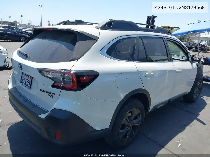 2022 Subaru Outback Onyx Edition Xt VIN: 4S4BTGLD2N3179568 Lot: 42510418