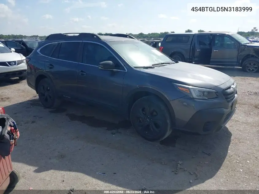 2022 Subaru Outback Onyx Edition Xt VIN: 4S4BTGLD5N3183999 Lot: 42532068