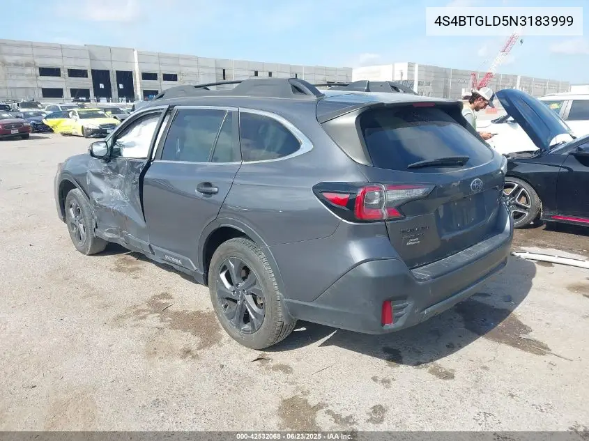 2022 Subaru Outback Onyx Edition Xt VIN: 4S4BTGLD5N3183999 Lot: 42532068