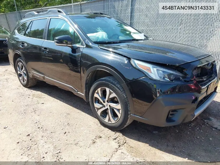 2022 Subaru Outback Limited VIN: 4S4BTANC9N3143331 Lot: 42539804