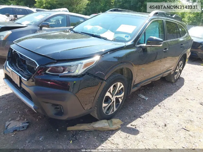 2022 Subaru Outback Limited VIN: 4S4BTANC9N3143331 Lot: 42539804