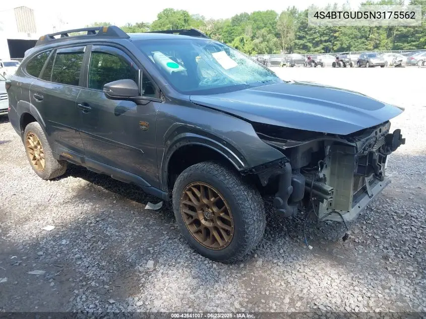 2022 Subaru Outback Wilderness VIN: 4S4BTGUD5N3175562 Lot: 42541007