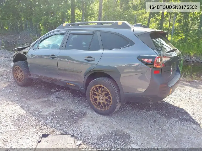 2022 Subaru Outback Wilderness VIN: 4S4BTGUD5N3175562 Lot: 42541007