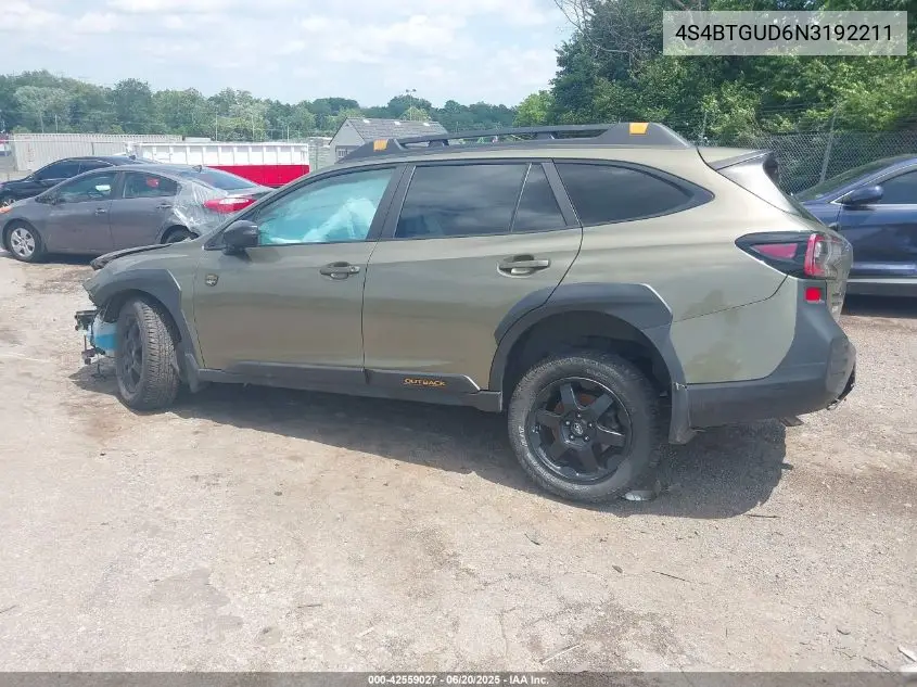 2022 Subaru Outback Wilderness VIN: 4S4BTGUD6N3192211 Lot: 42559027