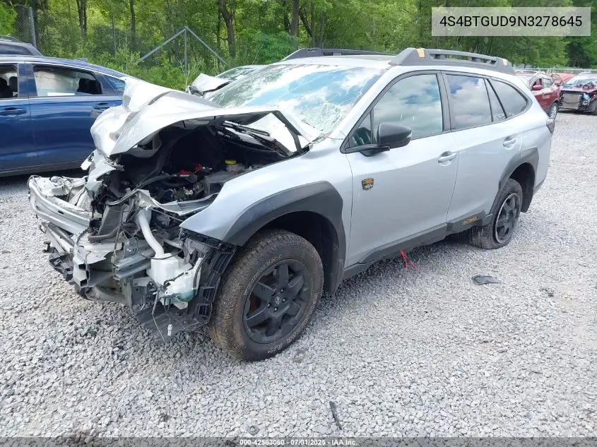 2022 Subaru Outback Wilderness VIN: 4S4BTGUD9N3278645 Lot: 42563050