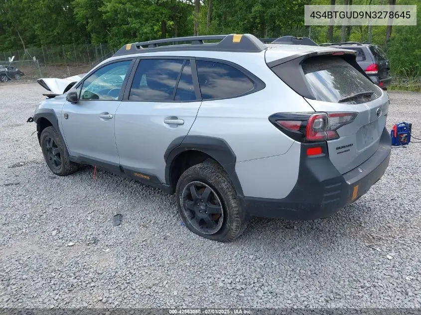 2022 Subaru Outback Wilderness VIN: 4S4BTGUD9N3278645 Lot: 42563050