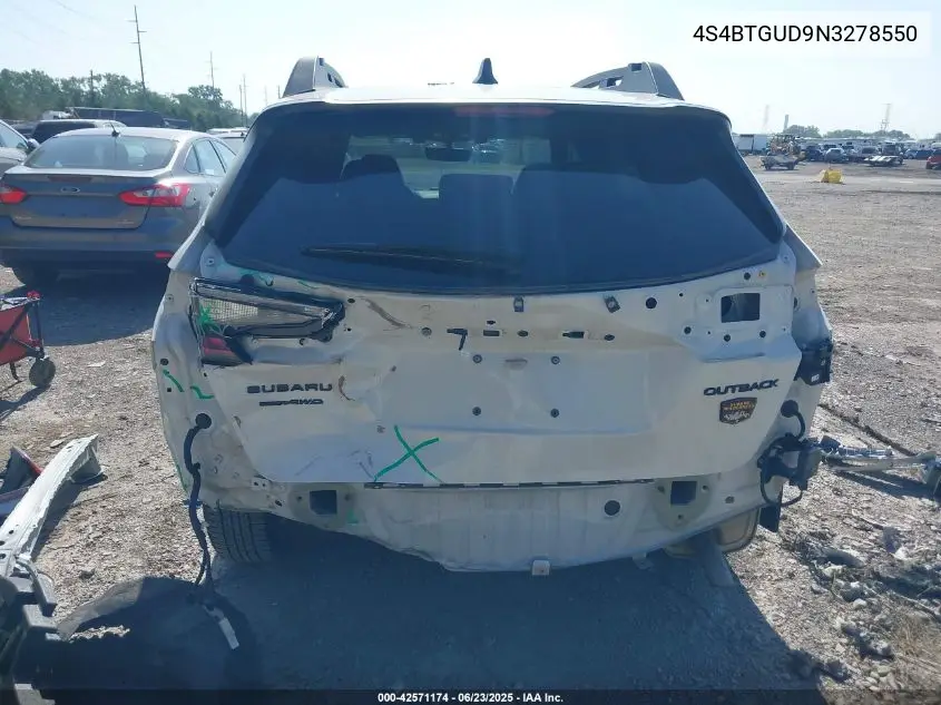 2022 Subaru Outback Wilderness VIN: 4S4BTGUD9N3278550 Lot: 42571174