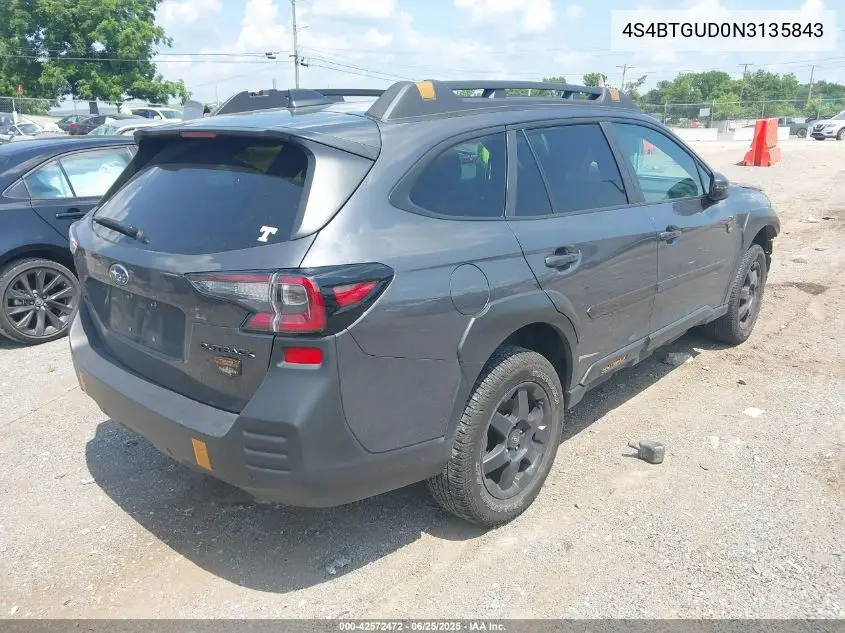 2022 Subaru Outback Wilderness VIN: 4S4BTGUD0N3135843 Lot: 42572472