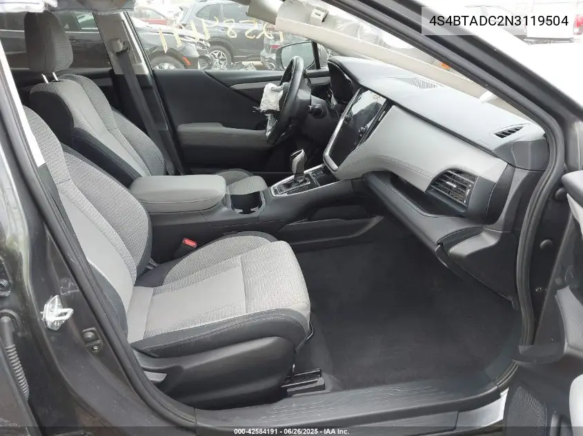 2022 Subaru Outback Premium VIN: 4S4BTADC2N3119504 Lot: 42584191