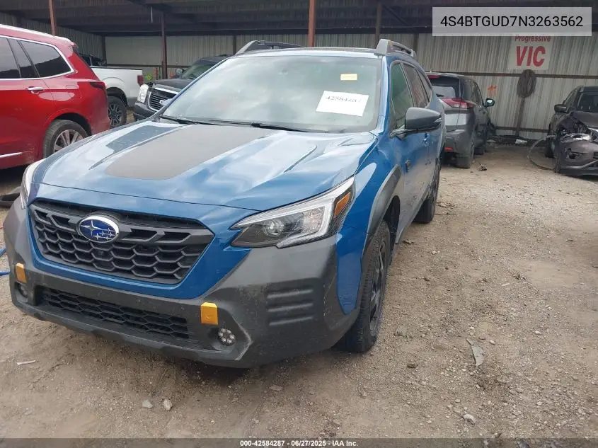 2022 Subaru Outback Wilderness VIN: 4S4BTGUD7N3263562 Lot: 42584287
