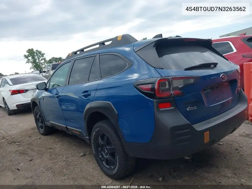 2022 Subaru Outback Wilderness VIN: 4S4BTGUD7N3263562 Lot: 42584287