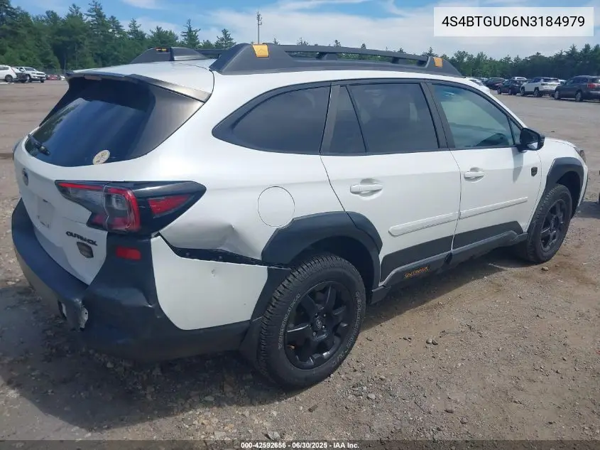 2022 Subaru Outback Wilderness VIN: 4S4BTGUD6N3184979 Lot: 42592656